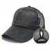 Adjustable Summer  Glitter Ponytail Baseball Cap Messy Bun Snapback Hat US  eb-15930065